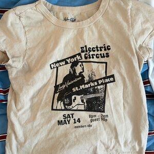 Brandy Melville Beige Graphic T-Shirt